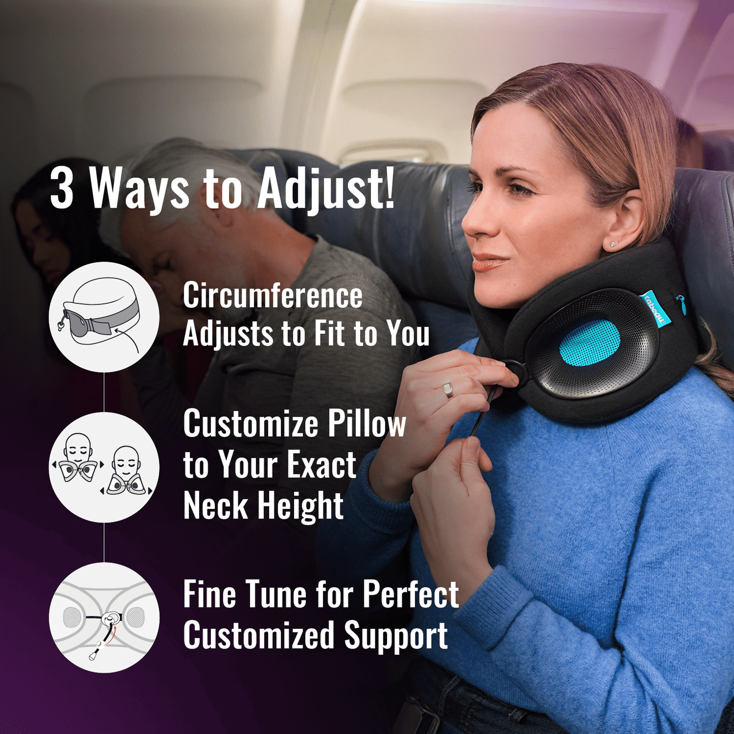 Cabeau Evolution X — Almohada de viaje ajustable