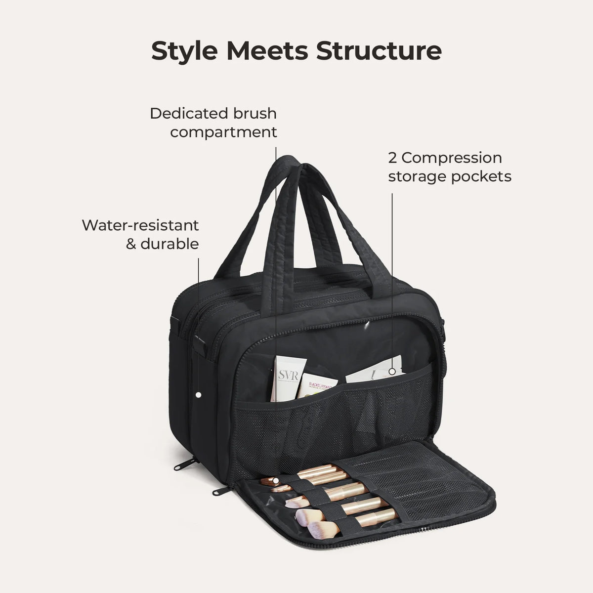 Crush Hanging Toiletry Bag Bagsmart color Black – foto 4 | Buenas Gracias Panamá
