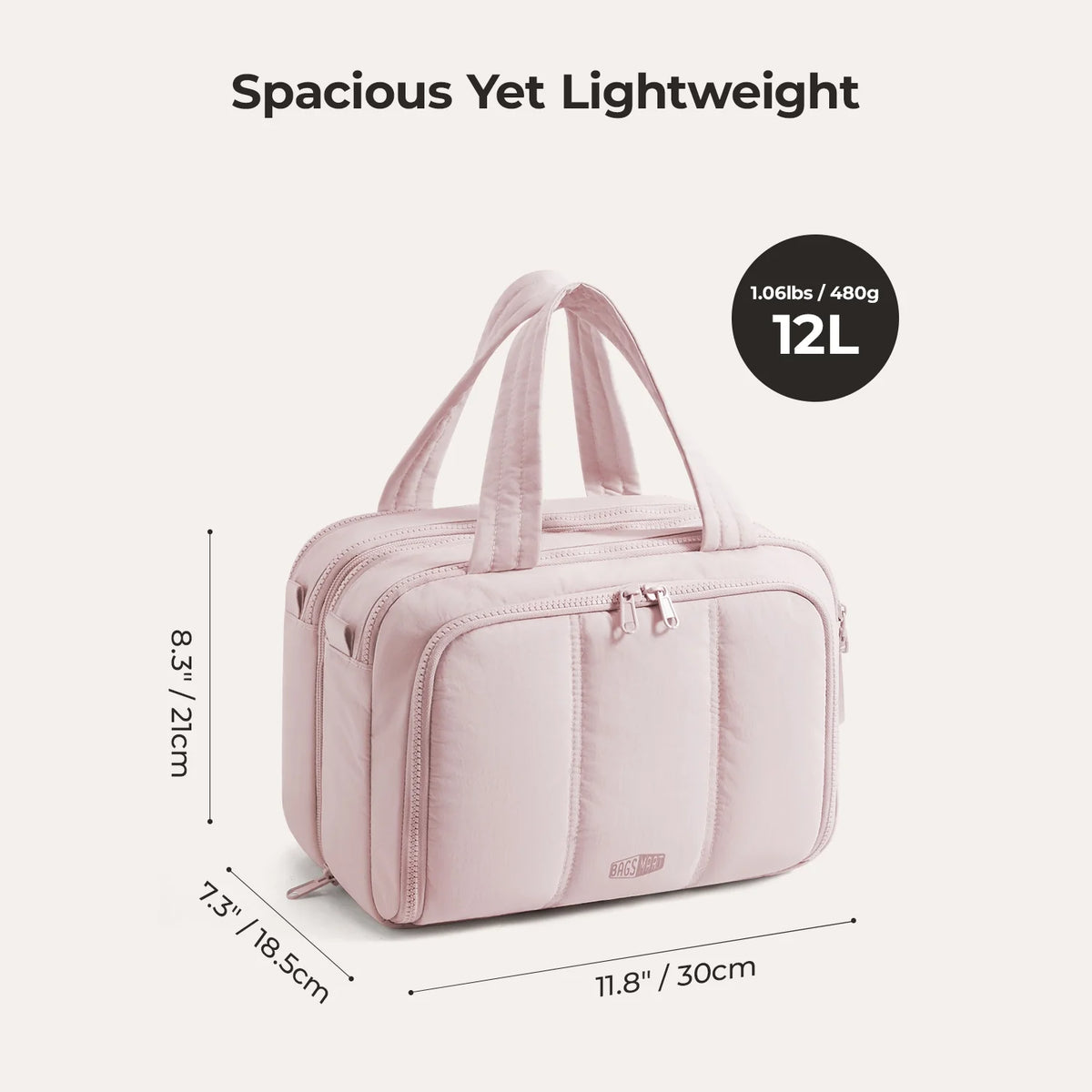 Crush Hanging Toiletry Bag Bagsmart color Pink – foto 3 | Buenas Gracias Panamá
