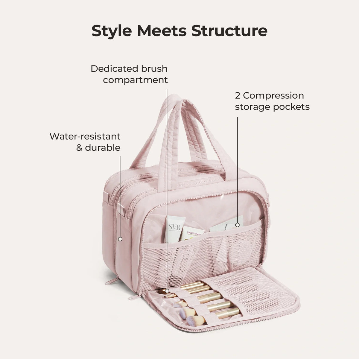 Crush Hanging Toiletry Bag Bagsmart color Pink – foto 4 | Buenas Gracias Panamá