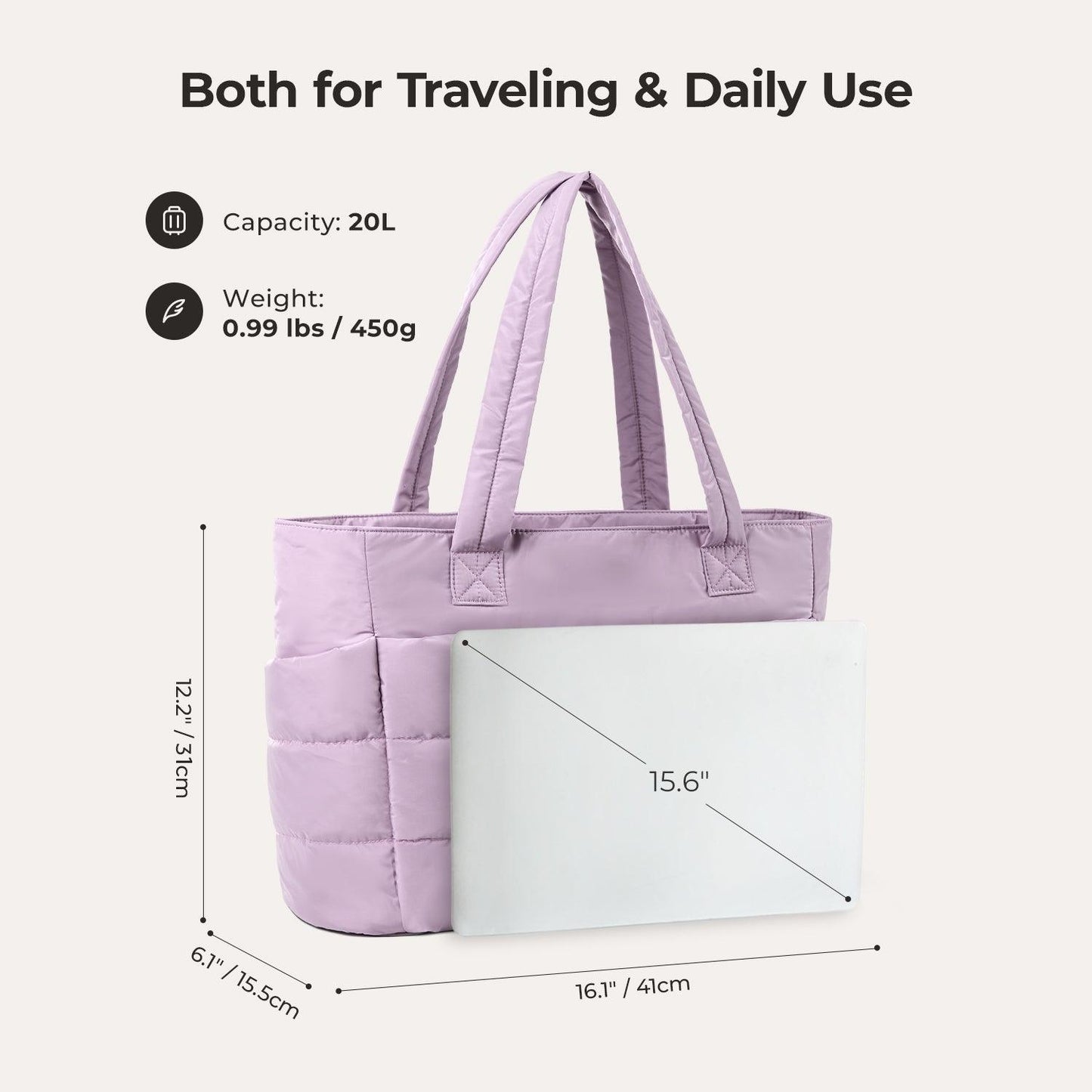 The Bubble 20L Puffy 15.6" Laptop Work Tote