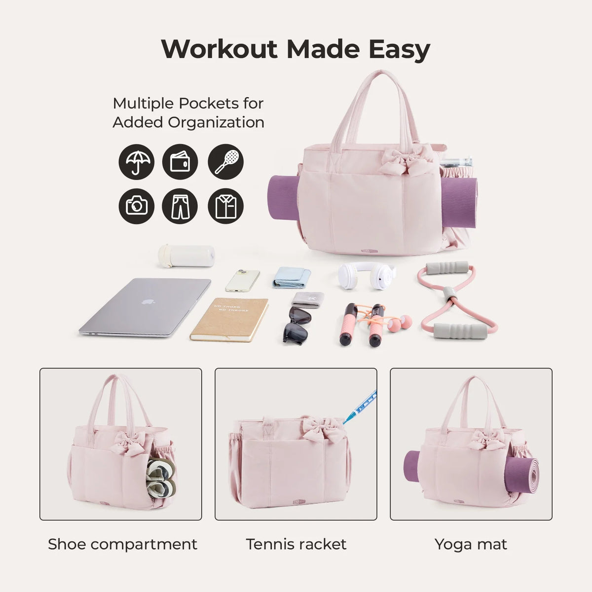 Crush 23L Laptop Tote Bagsmart color Pink – foto 2 | Buenas Gracias Panamá