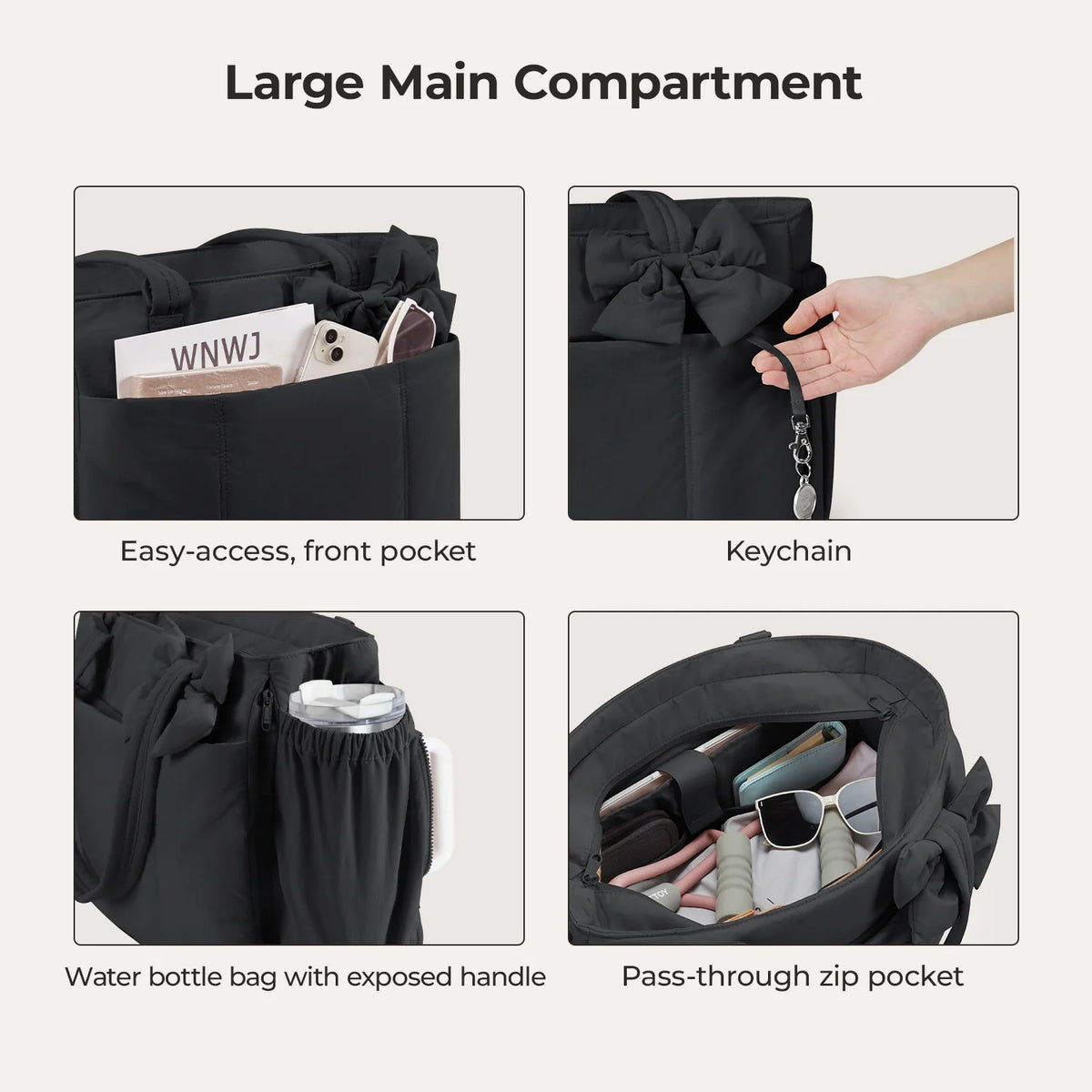 Crush 23L Laptop Tote Bagsmart color Black – foto 4 | Buenas Gracias Panamá