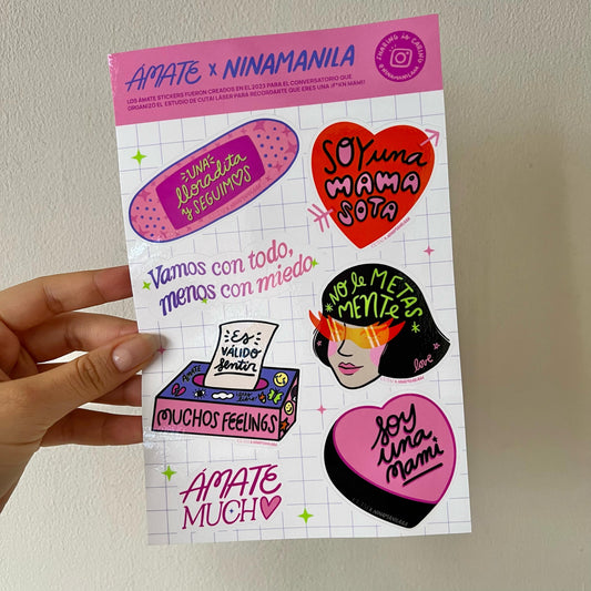 Ámate (Hoja de Stickers)
